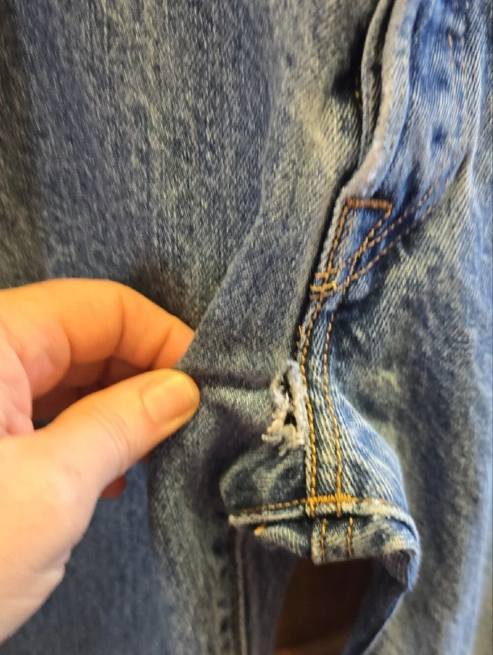 Mens Levi 501 VINTAGE Blue Denim Jeans - Blue - 34/30